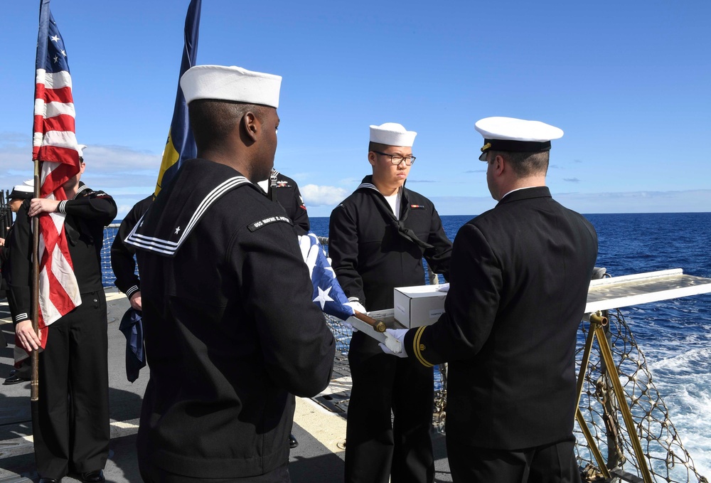 USS Wayne E. Meyer (DDG 108) Performs Burial at Sea