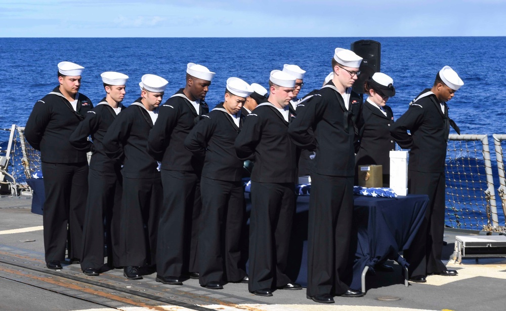 USS Wayne E. Meyer (DDG 108) Performs Burial at Sea