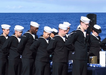 USS Wayne E. Meyer Performs Burial at Sea Ceremony
