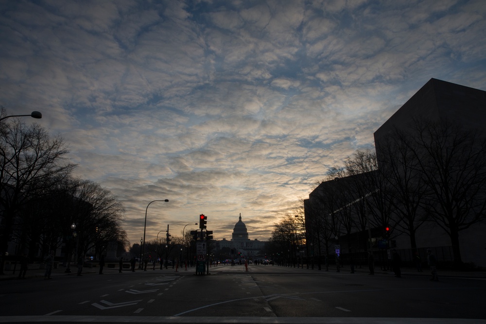 Inaugural parade rehearsal