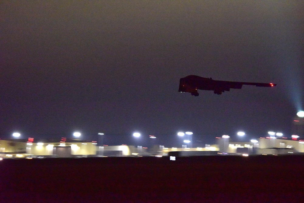 B-2 Spirit takes off Jan. 18, 2017 in support of operations in Libya