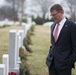 Secretary of Defense Ashton B. Carter visits graves in Section 60 of Arlington National Cemetery