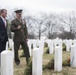 Secretary of Defense Ashton B. Carter visits graves in Section 60 of Arlington National Cemetery