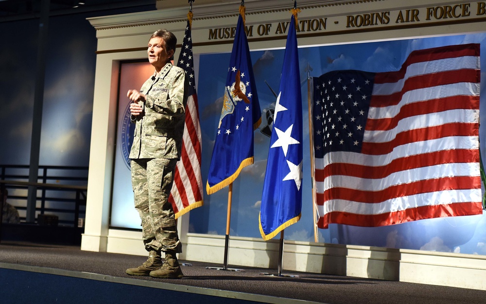 AFMC Commander speaks to Team Robins