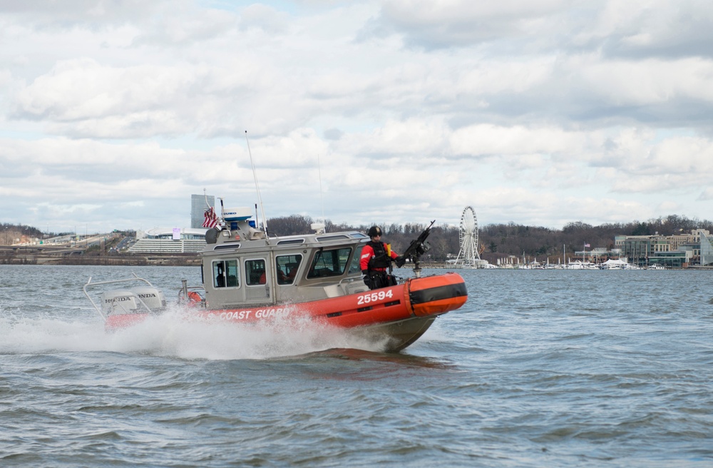 Coast Guard patrols during 58th Presidential Inauguration
