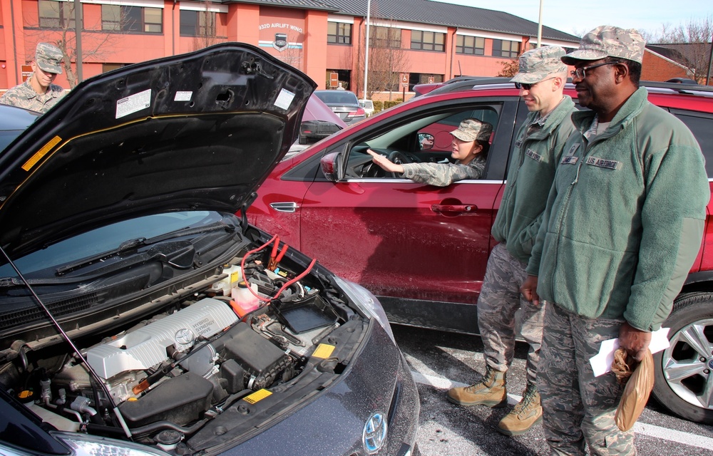 932nd Airlift Wing helps each other jump start