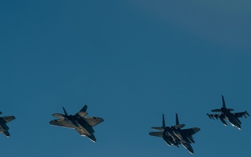 Strike Eagle in four-ship flyover of 58th Presidential Inauguration