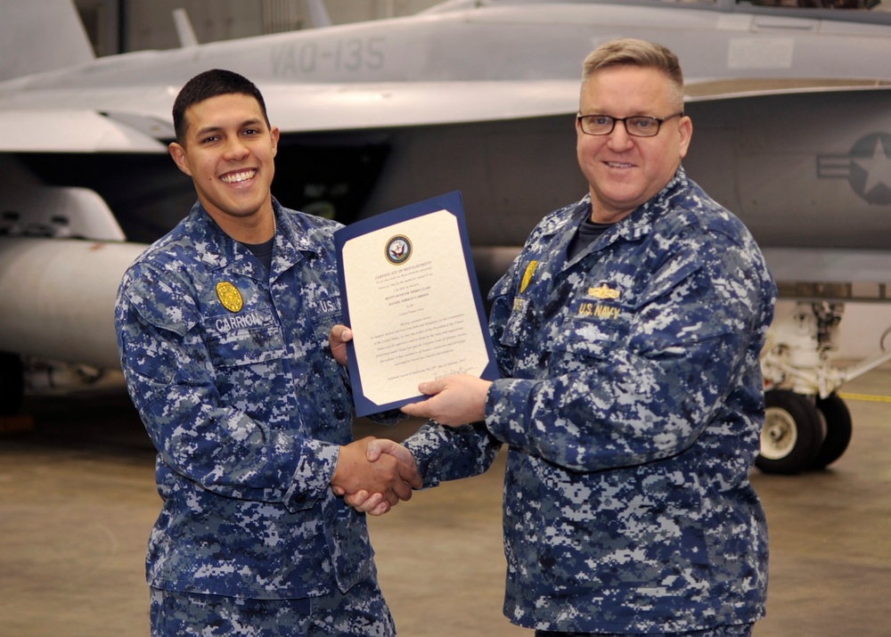 Roby, Texas Sailor Reenlists