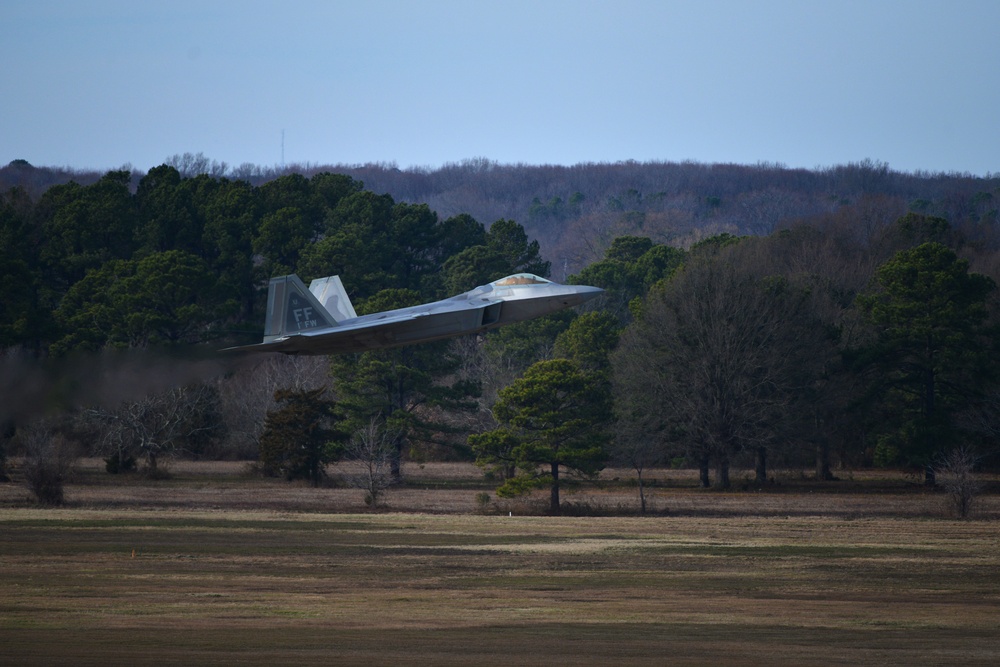 USAF fighter jets practice for inauguration flyover