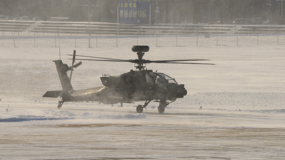 AH-64 Apache Helicopter Maintenance Test Flight