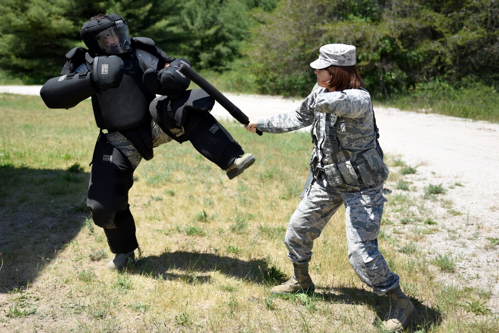 180FW security forces conduct active shooter, taser, ASP training