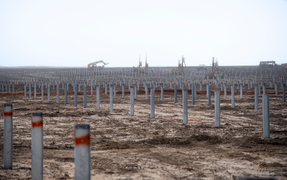 First panel installed at Eglin’s solar farm