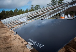 First panel installed at Eglin’s solar farm