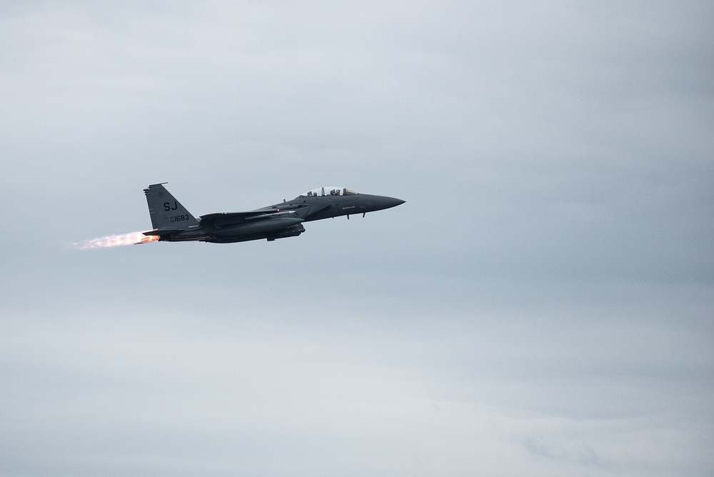 F-15E takes off during Razor Talon