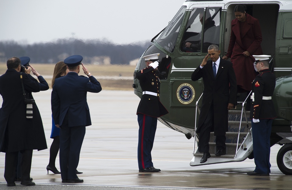Former President Obama's final departure
