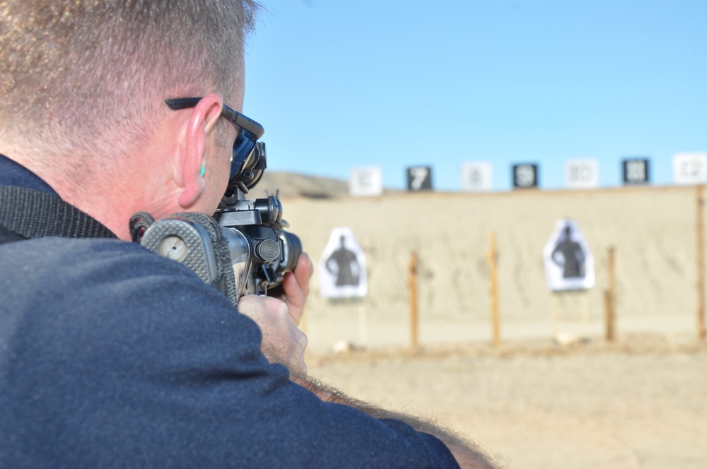 Marine Corps Police Department trains in Patrol Rifle Course aboard MCLBase Barstow, Calif., Jan. 17.