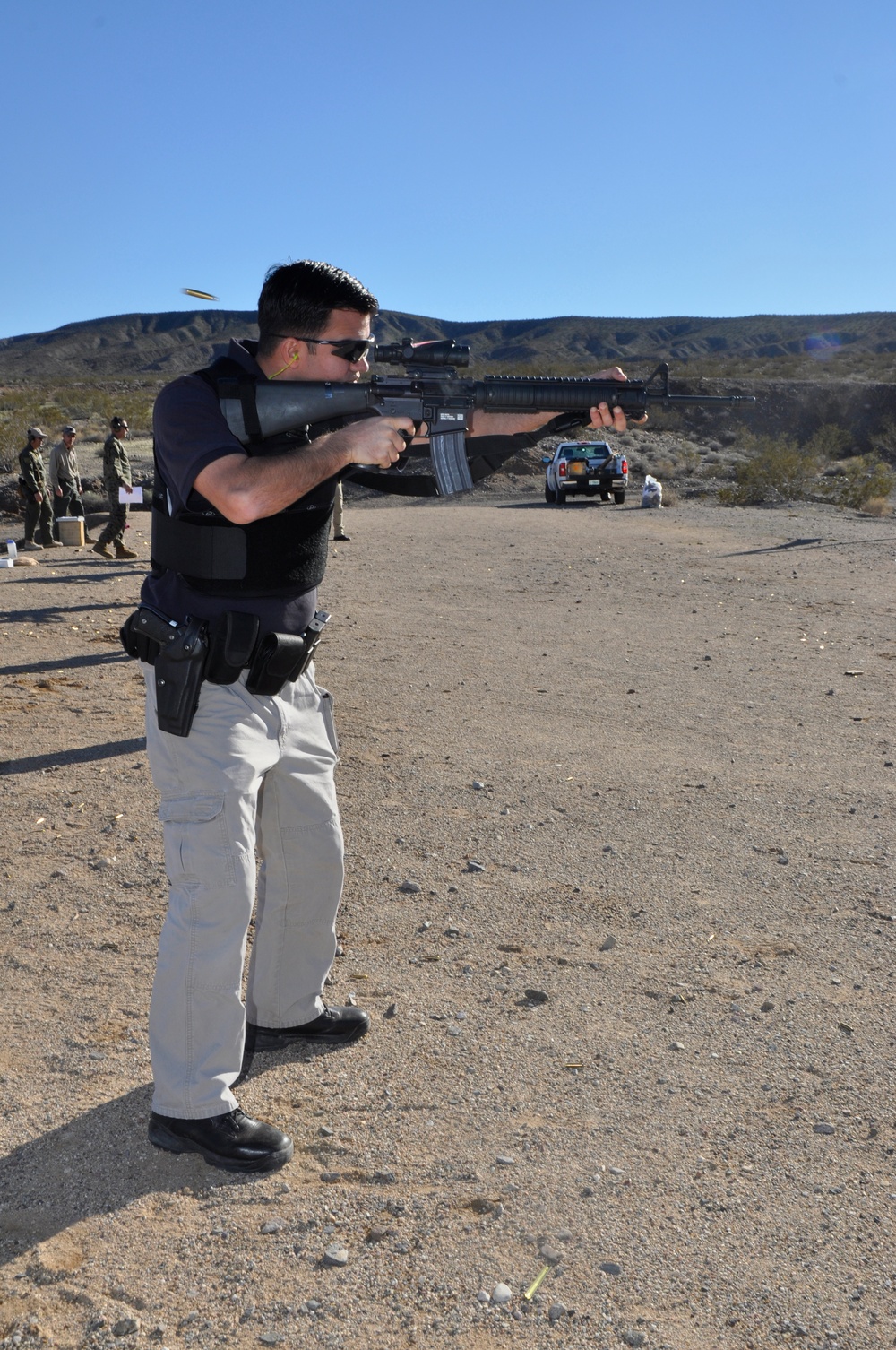 Marine Corps Police Department trains in Patrol Rifle Course aboard MCLBase Barstow, Calif., Jan. 17.