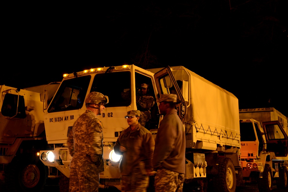 National Guardsmen provide blocking stations