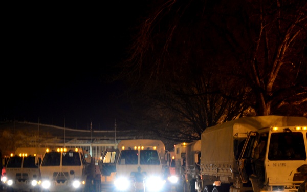 National Guardsmen provide blocking stations
