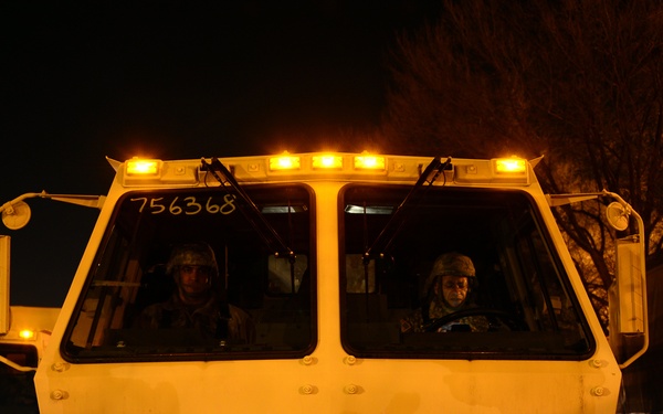 National Guardsmen provide blocking stations