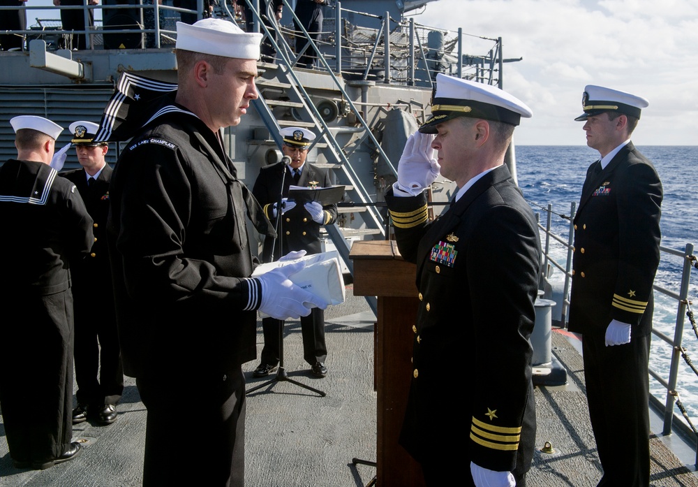 USS Lake Champlain (CG 57) Performs Burial at Sea