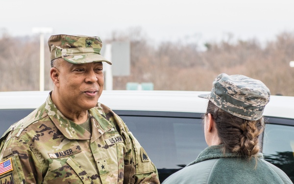 Brig. Gen. William Walker visits with Soldiers and Airman prior to 58th Presidential Inauguration
