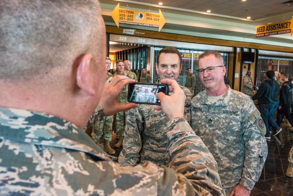 Chief of the National Guard Bureau visits with Soldiers and Airman prior to 58th Presidential Inauguration