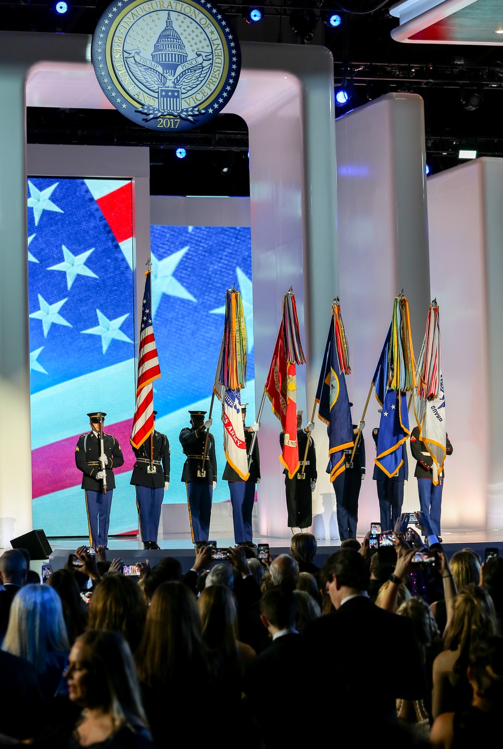 Joint Services Color Guard opens the 58th Presidential Inauguration Liberty Ball