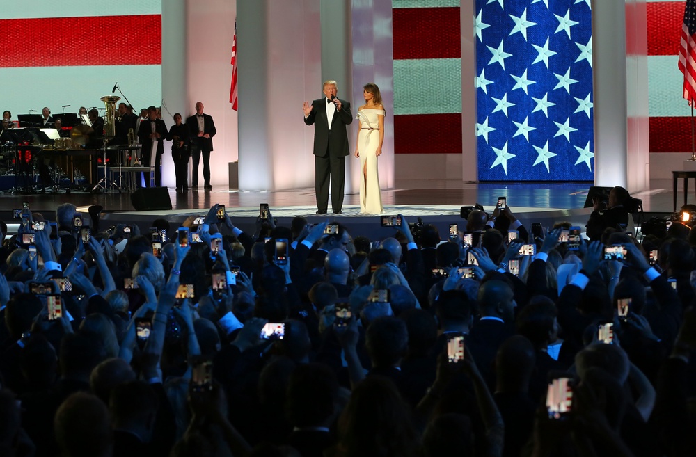 Trump, Pence families attend Liberty Ball