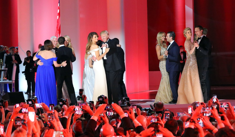 Trump, Pence families attend Liberty Ball