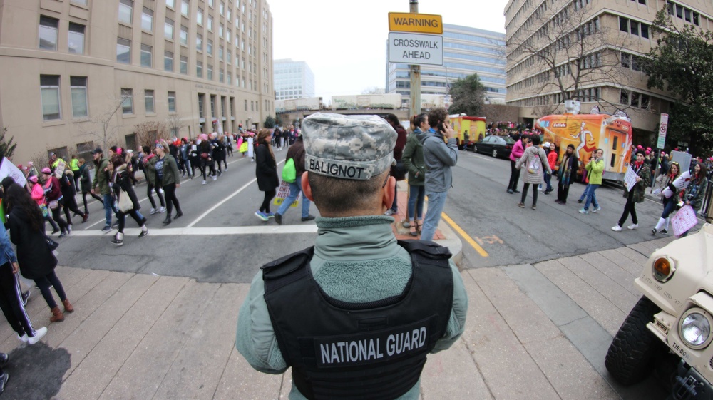 District of Columbia National Guard assists with National Women's March