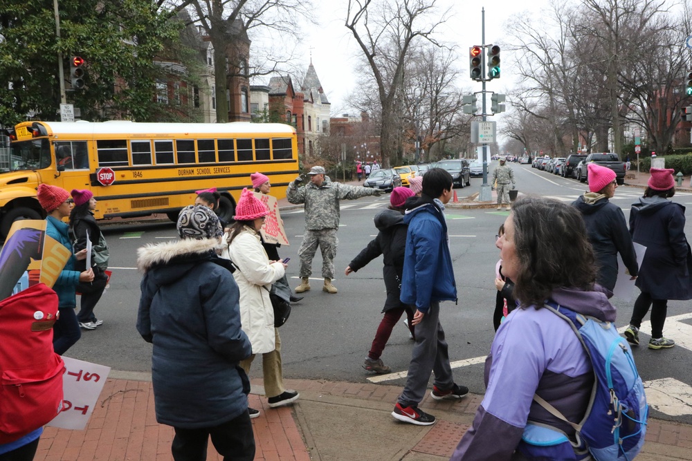 DC National Guard Conducts Crowd Control for Women's March