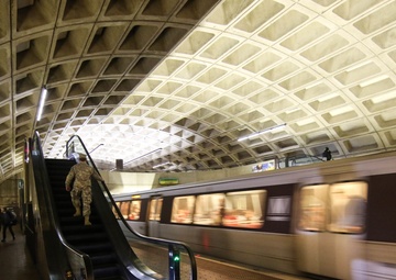 National Guard Conducts Crowd Control on Metro for 58th Presidential Inauguration