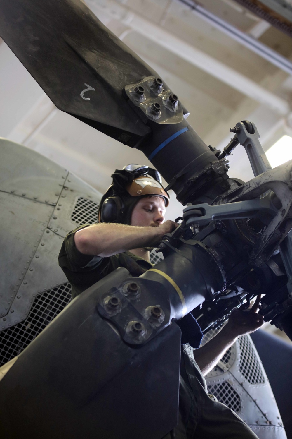 Maintenance on a CH-53E Super Stallion.