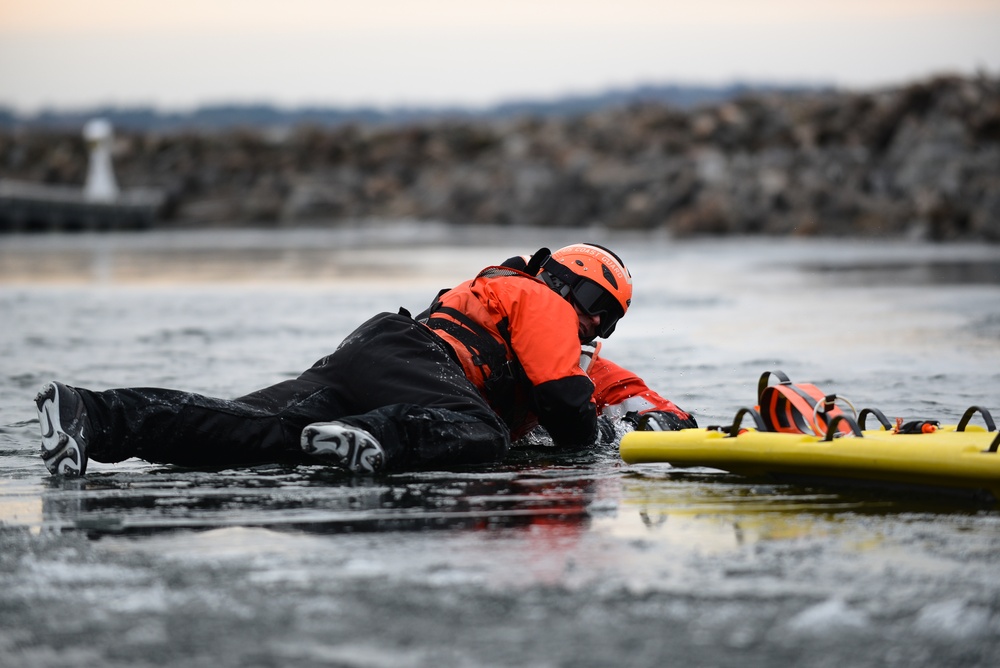 Ice Rescue on Lake Champlain