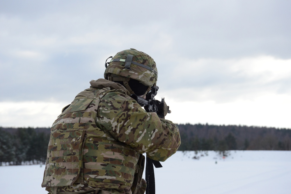 Training exercise with M4A1 rifles