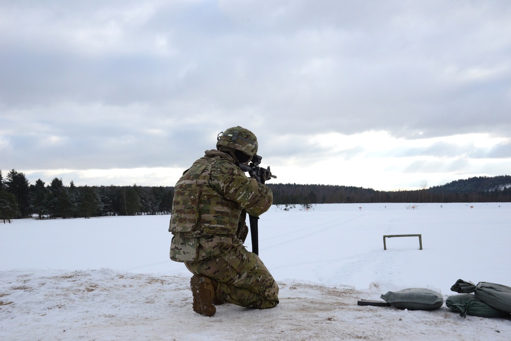 Training exercise with M4A1 rifles