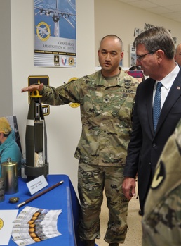 Crane Army, Navy Welcome Defense Secretary to Base