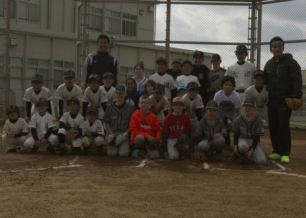 Japan Nippon Professional Baseball coaches attend Oki-Am Kai baseball clinic on Camp Kinser