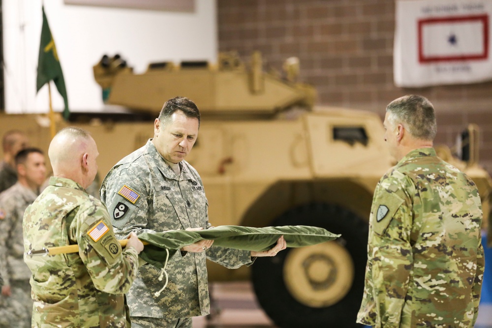 The end of an era: 761st Military Police Battalion cases colors