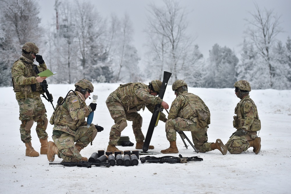 1st. Squad, 2d Cav.Reg. trains for Operation Atlantic Resolve