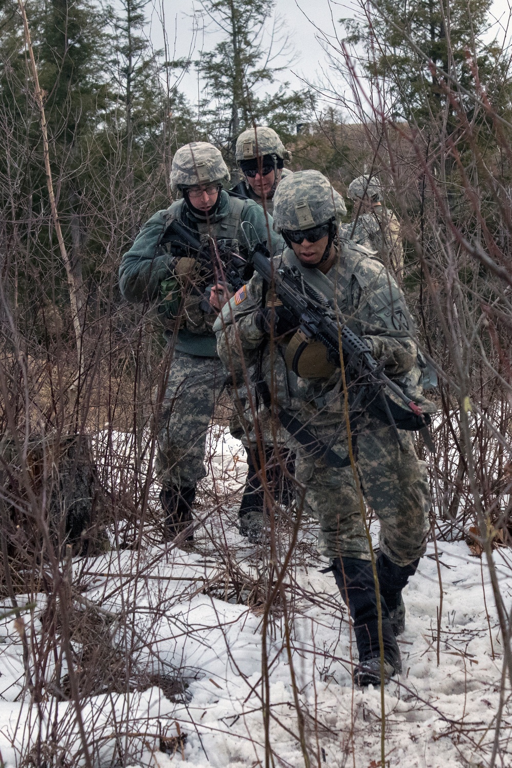 Soldiers Rush Out of Area of Operation