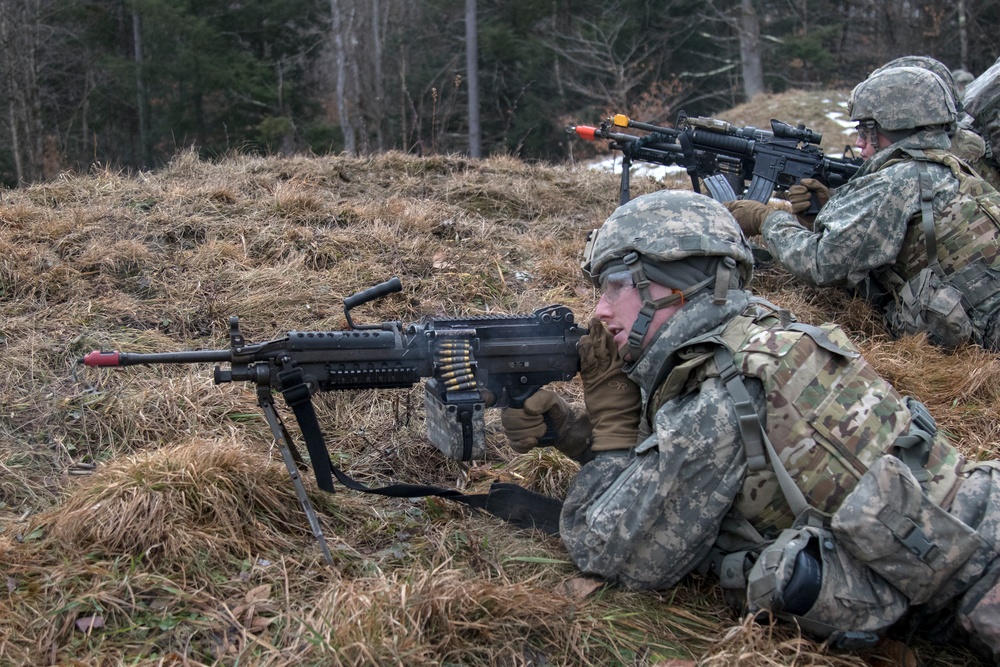 Soldiers Engage Dummy Targets