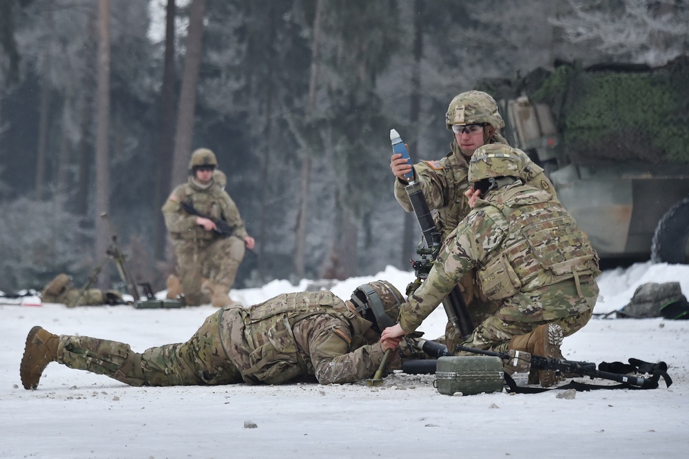 1st. Squad, 2d Cav.Reg. trains for Operation Atlantic Resolve