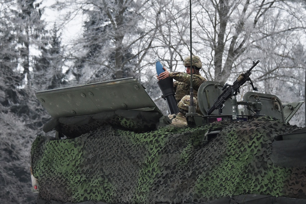 1st. Squad, 2d Cav.Reg. trains for Operation Atlantic Resolve