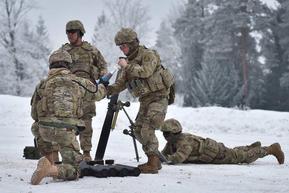 1st. Squad, 2d Cav.Reg. trains for Operation Atlantic Resolve