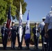 Coast Guard color guard presents colors during Memorial Remembrance Ceremony