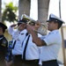 Coast Guardsman plays taps at remembrance ceremony