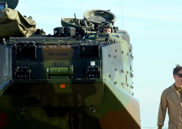 AAV Marines hit the water