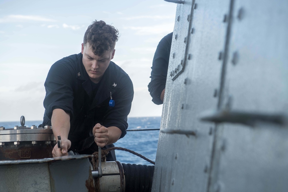 Laboon is deploying as part of the George H.W. Bush Carrier Strike Group in support of maritime security operations and theater security cooperation efforts in the U.S. 5th and 6th Fleet areas of operations